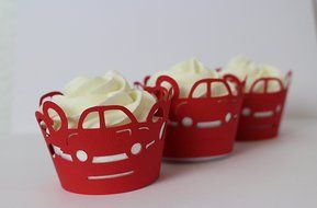 All About Details Red Cars Cupcake Wrappers, Set of 12 N3