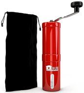 Red Line Housewares Manual Coffee Grinder Makers with Adjustable Ceramic Conical Burr, Red N5