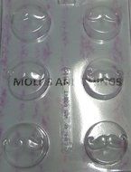 Mustache Cookie Chocolate Candy Mold and Black Tie and Hat Chocolate Candy Mold With &copy; Candy Making Instruction
