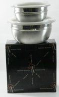 Stainless Steel 4-Piece Mixing/Storing Bowl Set with Lids (Blue) N14