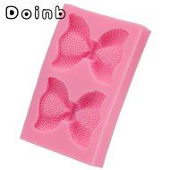 Doinb Jewel Butterfly Knot Bowknot Fondant Silicone Molds Outer Size 9.5x6x1.5CM GJM-1773 FDA N18
