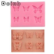 Doinb Jewel Butterfly Knot Bowknot Fondant Silicone Molds Outer Size 9.5x6x1.5CM GJM-1773 FDA N19