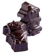 Silikomart Silicone Easy Chocolate Mold, Assorted, Robots N14