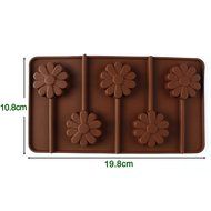 Home.lolo Silicone Mold Lollipop Shaped 5 Cavities Chocolate Cake Baking Pan DIY SCM01A-01 N3