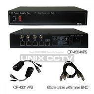 OP-4504VPS 4CH power supply passive video receiver hub package