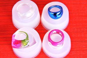 LOT Clear silicone rings Molds!! 10 molds!!!. Size 6-2pc, 7-2pc, 7.75-1pc, 8-4pc, 9-1pc. (O-01) N6