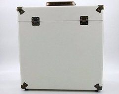 SW-B18 Portable vinyl record box storage cases for vinyls album collections (Cream) N5