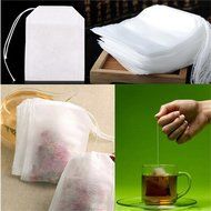Y&amp;Y Star 100pcs Disposable Tea Filter Bags Disposable String Drawstring for Loose Tea, 2.16x2.8inch (100pcs 2.16x2.8inch) N4