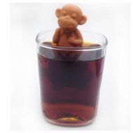 GOOTRADES Silicone Monkey Shaped Mug Cup Loose Leaf Herb Spice Filter Tea Infuser (Blue) N4