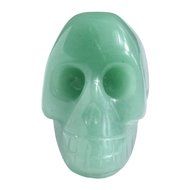 JOVIVI Hand Carved Natural Gemstone Healing Reiki Skull Head Statue Figurine 1.5 inches w/Box (Turquoise) N19