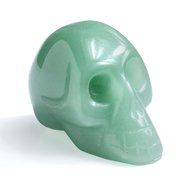 JOVIVI Hand Carved Natural Gemstone Healing Reiki Skull Head Statue Figurine 1.5 inches w/Box (Turquoise) N20