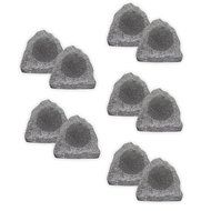 Theater Solutions 10R6G Outdoor Granite 6.5" Rock 10 Speaker Set for Deck Pool Spa Yard Garden