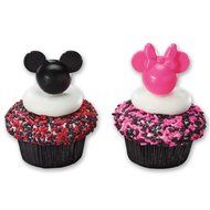 DecoPac Mickey and Minnie DecoPic Cupcake Picks (12 Count)