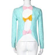 Knitwear Cardigan Outwear,Morecome Women Long Sleeve Loose Bowknot Knitted Sweater (M, Black) N2