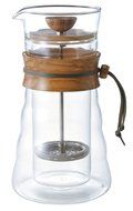 Hario DGC-40-OV Double Wall Glass Coffee Press, Clear