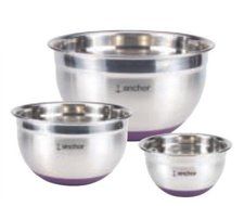 3pc Ss Mixing Bowl Set Purple