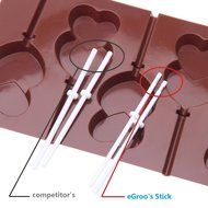 eGroo&reg; Silicone Candy Molds &amp; Ice Cube Trays - Hard Candy Lollipop Mold with Sticks DIY 3d Chocolate Fondant Mould... N7