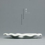 CCWY Kaolin-fat classic white porcelain saucer tea accessories ceramic saucer glass mat the mat insulation pad N2