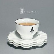 CCWY Kaolin-fat classic white porcelain saucer tea accessories ceramic saucer glass mat the mat insulation pad N3