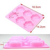 bouti1583 Silicone Cat Paw Charlotte Cake Baking Mold 1 Pcs with 6 Cavities N6