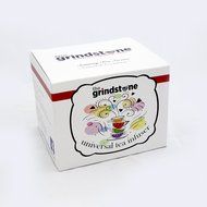 the Grindstone, Universal Tea Infuser, Easy Brewing of Loose Leaf Teas, Stainless Steel with Black Lid (New Item) N7
