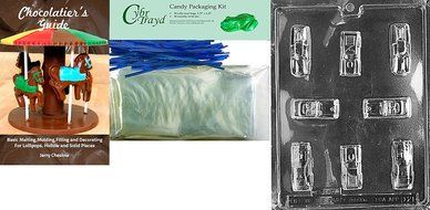 Cybrtrayd D021 Cars Chocolate Candy Mold with Exclusive Cybrtrayd Copyrighted Chocolate Molding Instructions N3