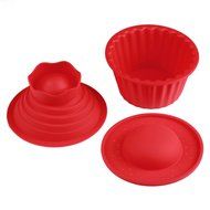 Agile-shop 3 Pack Giant Big Silicone Cupcake Cake Mould Top Cupcake Bake Set Baking Mold N2