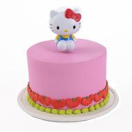 Hello Kitty Spoon Cake Topper and 24 Cupcake Topper Rings N2