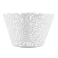 Adorox Daisy Flower Floral Filagree Design Pattern Decorative Cupcake Paper Wrapper Liners (Ivory (48 Pieces)) N4