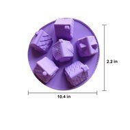 Silicone 6 Slot Cake Gingerbread House Shape DIY Cake Muffin Bread Baking Mold Mould Pan Tray Bakeware Tool (Pink) N10