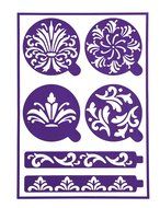 Wilton 417-5160 Stick N Stay Stencils, Scrolls