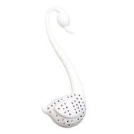 Topshop Lovely Colander Tea Herb Spice Strainer Infuser Teaspoon Filter Swan Spoon (Black) N8