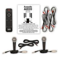 Acoustic Audio AAT1000 Tower 5.1 Speaker System with 2 Mics Powered Sub and 2 Extension Cables