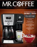 Mr. Coffee BVMC-DMX85 12-Cup Programmable Coffeemaker with Integrated Hot Water Dispenser, 16-Ounce, Black/Chrome N9