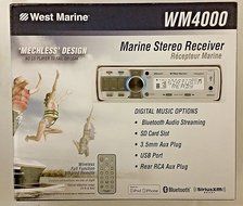 WEST MARINE WM4000 Bluetooth Marine Stereo Receiver N3