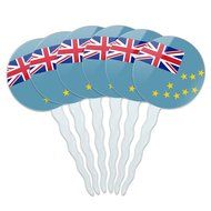Set of 6 Cupcake Picks Toppers Decoration Country National Flag T-Z - Turkey National Country Flag N13