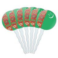 Set of 6 Cupcake Picks Toppers Decoration Country National Flag T-Z - Turkey National Country Flag N15