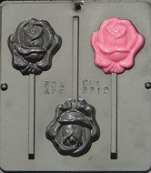 Rose Lollipop Chocolate Candy Mold 3312