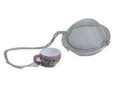 CybrTrayd Tea Ball Mesh with Cup Fob, Stainless Steel
