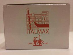 Italmax Heart Pattern Red and White Stove Top 6 Cup Espresso Coffee Maker