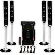 Acoustic Audio AAT1000 Tower 5.1 Home Speaker System with Powered Sub and 5 Extension Cables