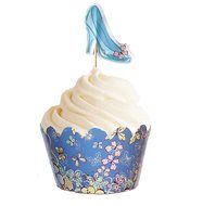 24 Cinderella Inspired Butterflies and Ballgowns Cupcake Picks and Cupcake Wrappers N4