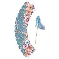 24 Cinderella Inspired Butterflies and Ballgowns Cupcake Picks and Cupcake Wrappers N5
