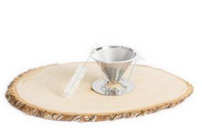 Pour Over Coffee Filter - LC - Reusable - Permanent 18/8 Stainless Steel Pour Over Dripper - with BONUS Declogging... N3