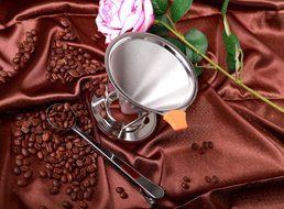 Pour Over Coffee Dripper | Cone Coffee Filter Stainless Steel, with Mixing Spoon and Coffee Scoop by ERZA SCARLET... N5