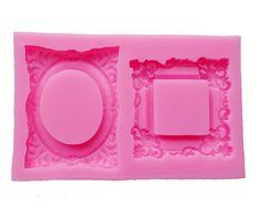 Yunko 2 Hole Exquisite Photo Frame Shape Fashion Ladies Silicone Party Fondant Cup Cake Decorating Tools Chocolate... N2