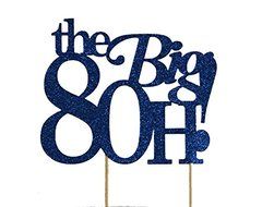 All About Details Blue The Big 8OH! Cake Topper N3