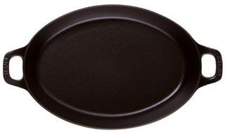 Staub Oval Roasting Dish, Matte Black - 2-3/8 Quart