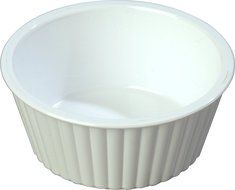 Carlisle 084502 SAN Fluted Ramekin, 4.5-o.z Capacity, 1.50 x 3.50", White (Case of 48) N4