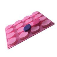 Allforhome (TM) 16 Oval Flexible Silicone Soap mold Chocolate Candy Mold Resin Clay Ice Cube Tray Handmade Guest... N2